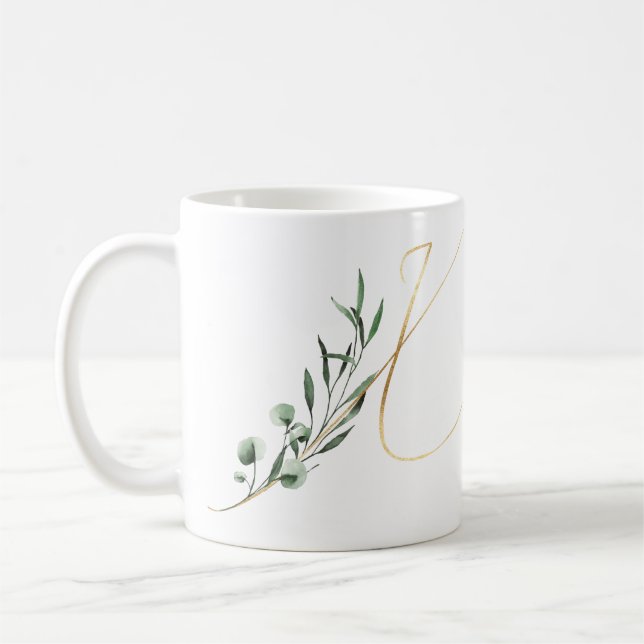 Tasse des initiales des fêtes d'hiver (Gauche)