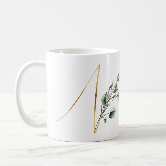 Tasse des initiales des fêtes d'hiver (Gauche)