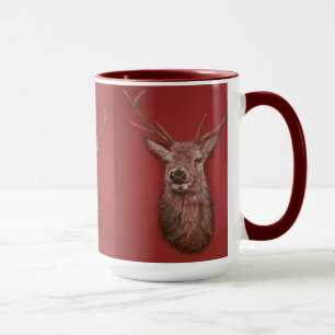 Tasse des montagnes contemporaine de mâle de cerf