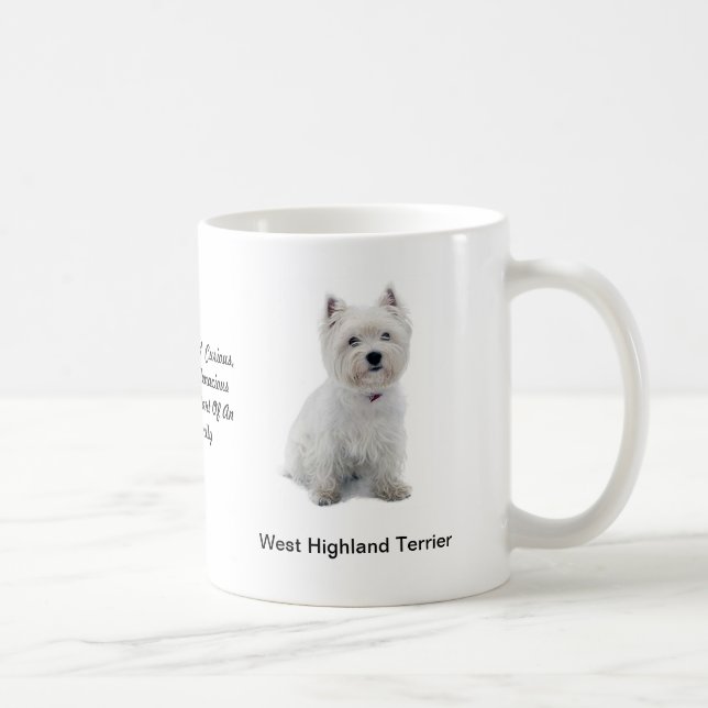 Tasse des montagnes occidentale de Terrier avec (Droite)