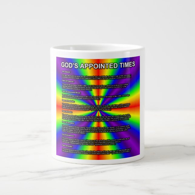 Tasse des Temps Fixés par Dieu (Devant)