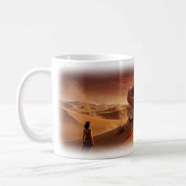 Tasse Désert Caméléon Mirage Coucher de Soleil Fan (Gauche)