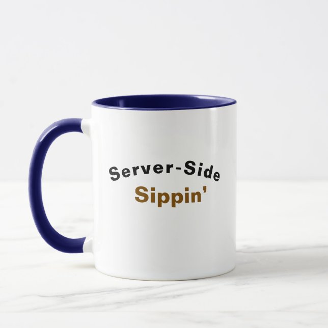 Tasse Design Tech‑Pun — Blague « Côté serveur » Ca (Gauche)