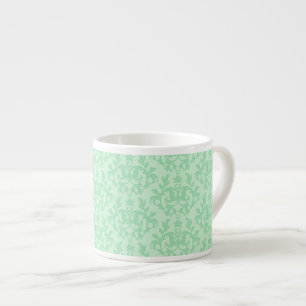 Tasse d'espresso vert menthe Damask