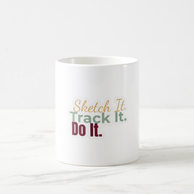 Tasse « Dessinez-le. Suivez-le. Faites-le. » (Centre)