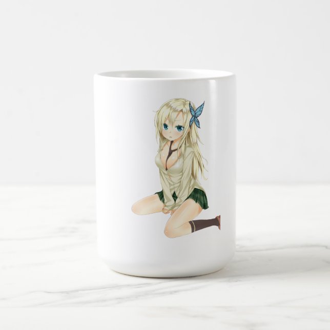 Tasse d'esthétique de fille d'anime – Conception d (Centre)