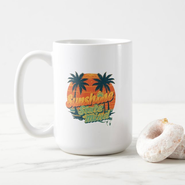 Tasse d'été de l'État Sunshine, Mug à café de plag (Avec donut)