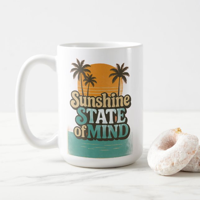 Tasse d'été de l'État Sunshine, Mug à café rétro d (Avec donut)