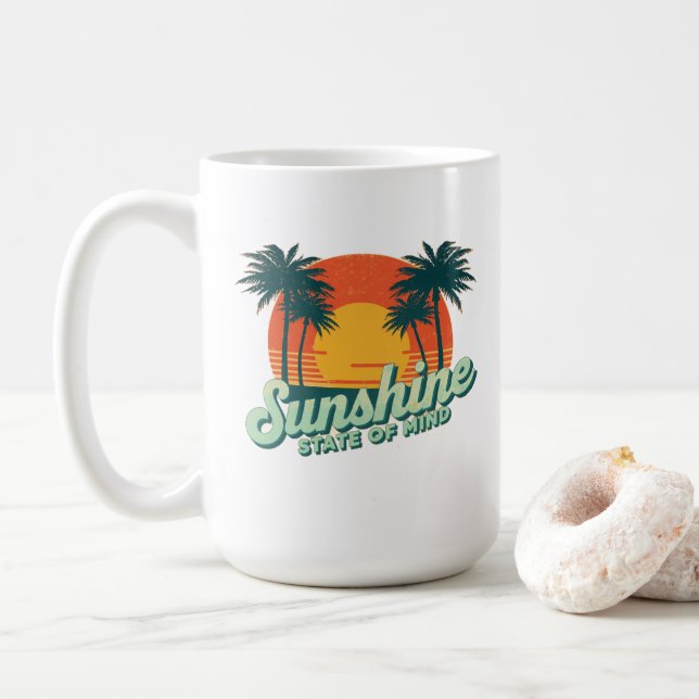 Tasse d'été de l'État Sunshine, Mug à café rétro d (Avec donut)