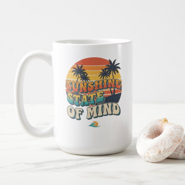 Tasse d'été de l'État Sunshine, Mug Rétro de Café  (Avec donut)