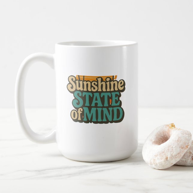 Tasse d'été de l'État Sunshine, Mug Rétro de Café  (Avec donut)
