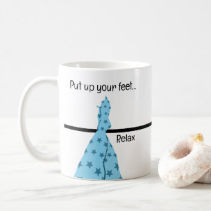 Tasse « Détendez-vous, les pieds en l'air »