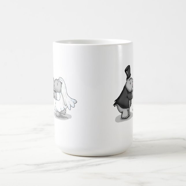 Tasse d'hippopotame de jeunes mariés (Centre)