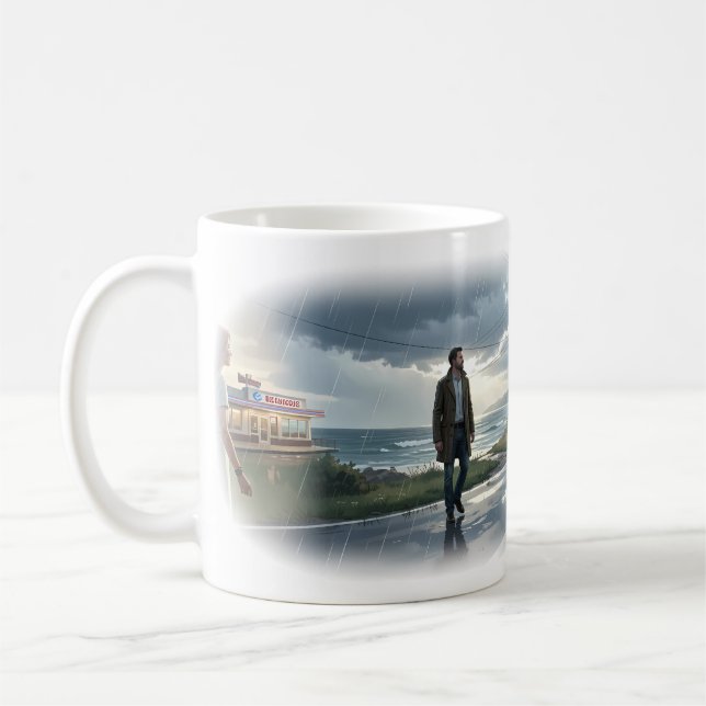 Tasse d'histoire de carrefour côtier pluvieux (Gauche)