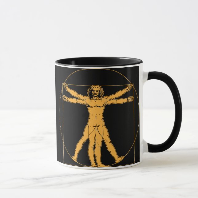 Tasse d'homme de da Vinci Vitruvian (Droite)