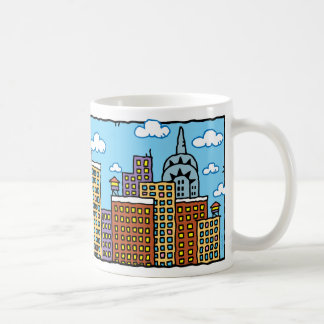 Tasse d'horizon de bande dessinée de couleur de