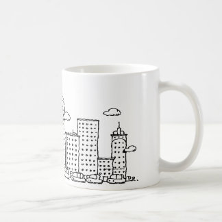 Tasse d'horizon de bande dessinée de musique