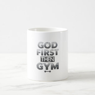 Tasse Dieu d'abord puis Gym – Motivation de travai