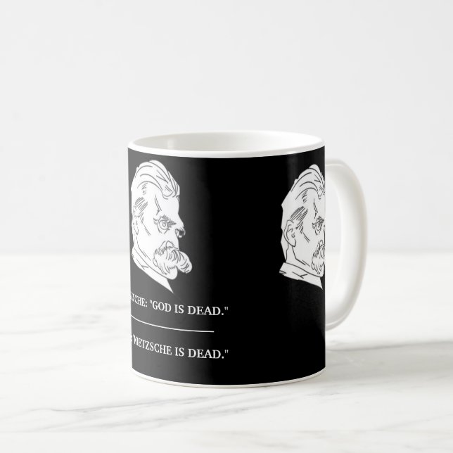 Tasse "Dieu est mort" de NIETZSCHE (Devant droit)