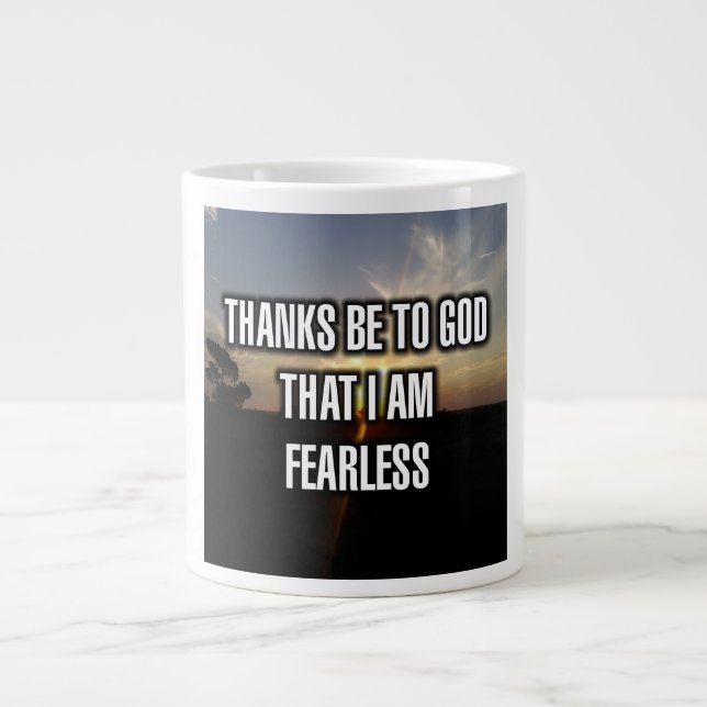 Tasse Dieu Merci De Ce Que Je Suis Sans Peur (Devant)