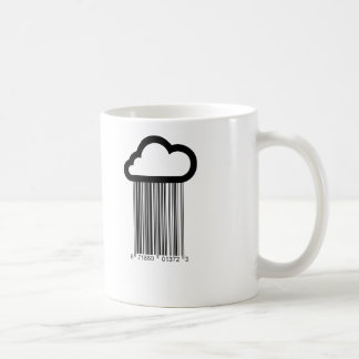 Tasse d'illustration de nuage de code barres