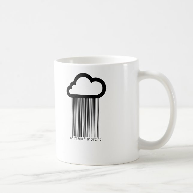 Tasse d'illustration de nuage de code barres (Droite)