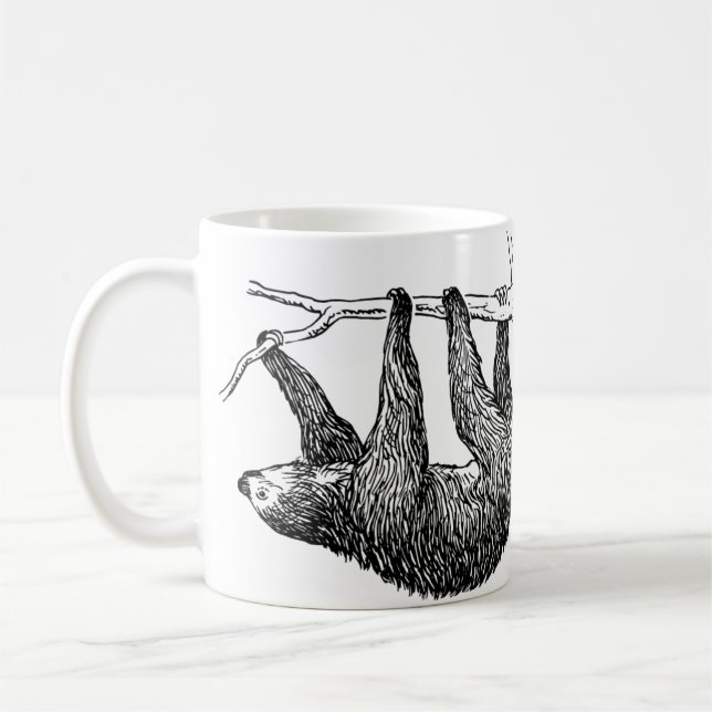 Tasse d'illustration de paresse (Gauche)