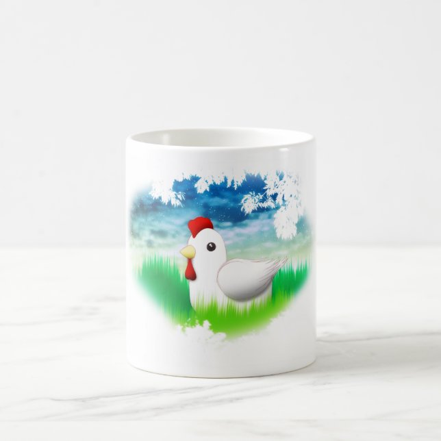 Tasse d'illustration de poulet (Centre)