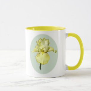 Tasse d'iris jaune