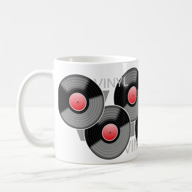 Tasse disque vinyle classique (Gauche)