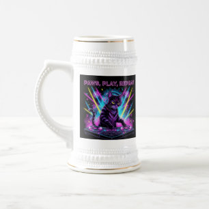 Tasse DJ Chat Paws Play Repeat Cadeau Drôle pour