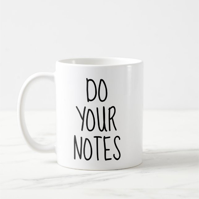 Tasse Do Your Notes, Tasse Thérapeute, Cadeau pour (Gauche)