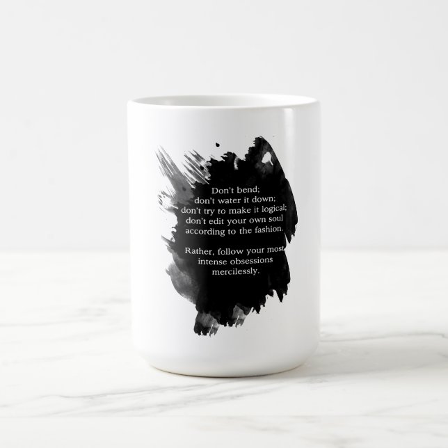 Tasse d'obsessions de citation de Franz Kafka (Centre)
