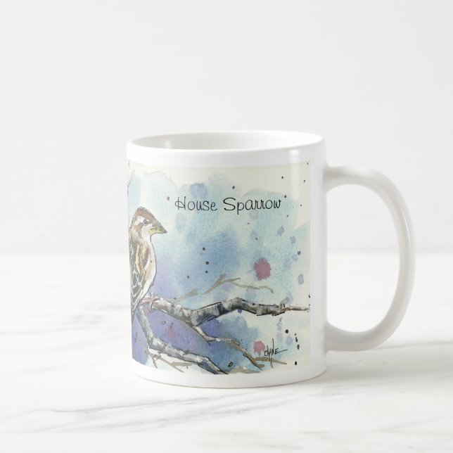 Tasse d'oiseau de moineau de Chambre (Droite)