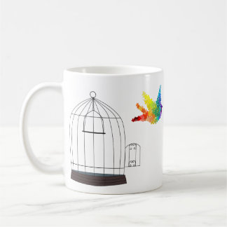 Tasse d'oiseau mise en cage par sensibilisation