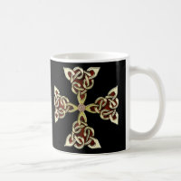Tasse d'or de croix celtique