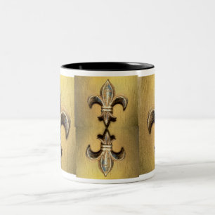 Tasse d'or d'impression de Fleur de lis