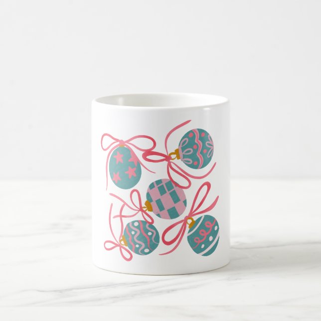 Tasse d'ornement de Noël pastel (Centre)
