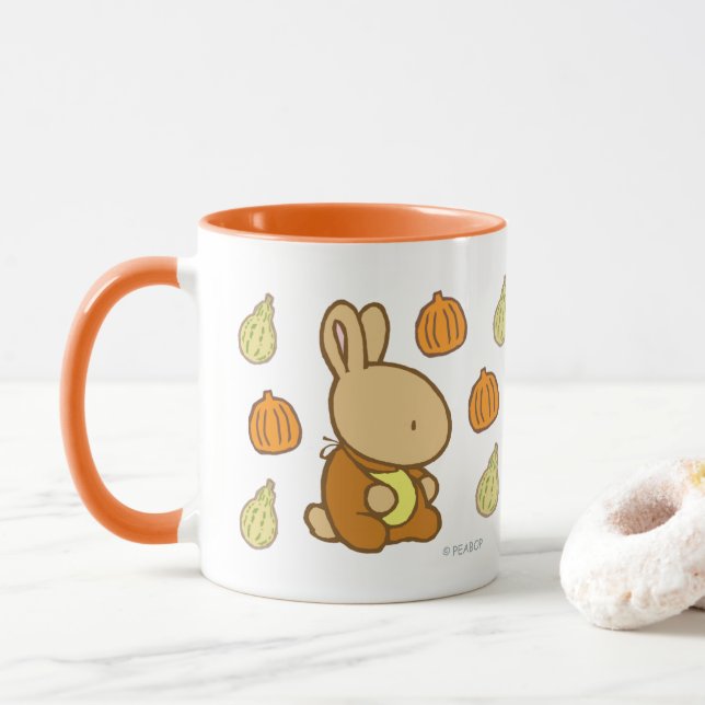 Tasse douce d'automne de lapin (Avec donut)