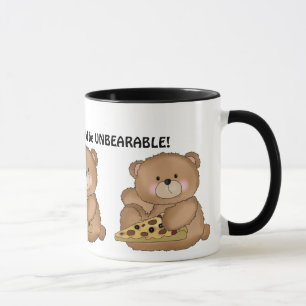 Tasse d'ours de café de pizza de la vie