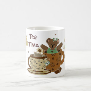 Tasse d'ours de nounours de temps de thé