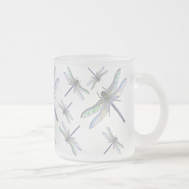 Tasse DRAGONFLIES (verre dépoli) (Droit)