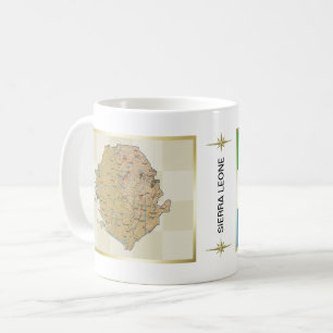 Tasse Drapeau + Carte de la Sierra Leone