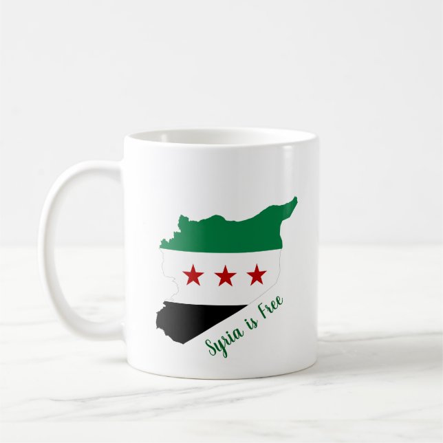 tasse - drapeau de la carte de la syrie libre (Gauche)