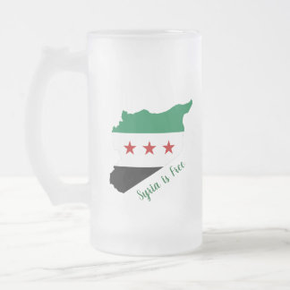 tasse - drapeau de la carte de la syrie libre