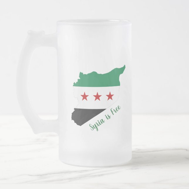 tasse - drapeau de la carte de la syrie libre (Gauche)