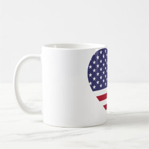 Tasse drapeau des États-Unis avec amour