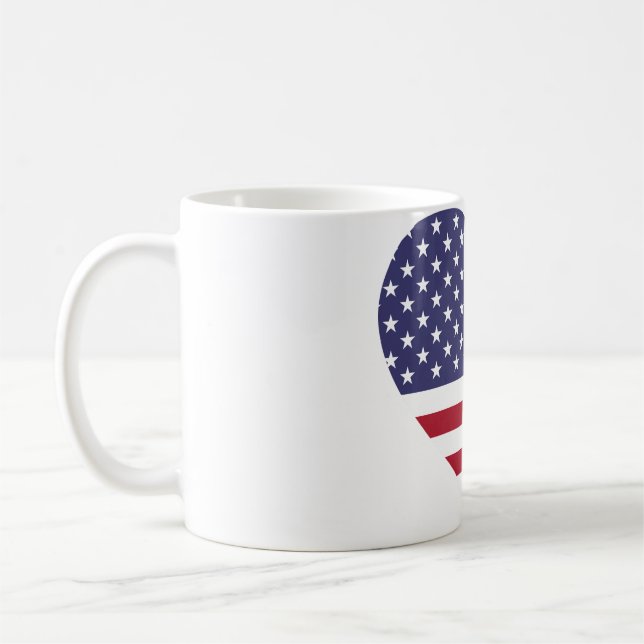 Tasse drapeau des États-Unis avec amour (Gauche)
