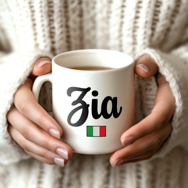 Tasse Drapeau Italien Zia (Tante) (Zia Mug for your Italian Aunt - Thoughtful gift for Auntie)