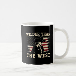 Tasse Drapeau USA Cowgirl Vintage Plus Sauvage que